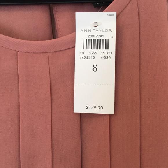 Rose pink pleated Anne Taylor dress (NWT) - Picture 2 of 4